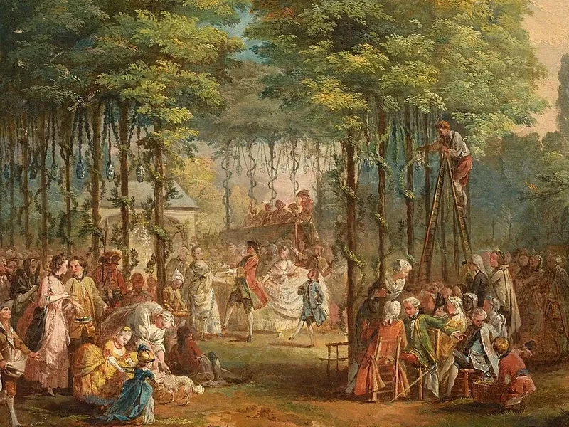 1735-Étienne de La Vallée-Poussin - Il ballo a Saint-Cloud, 1760 - Museo di Belle Arti di Carcassonne